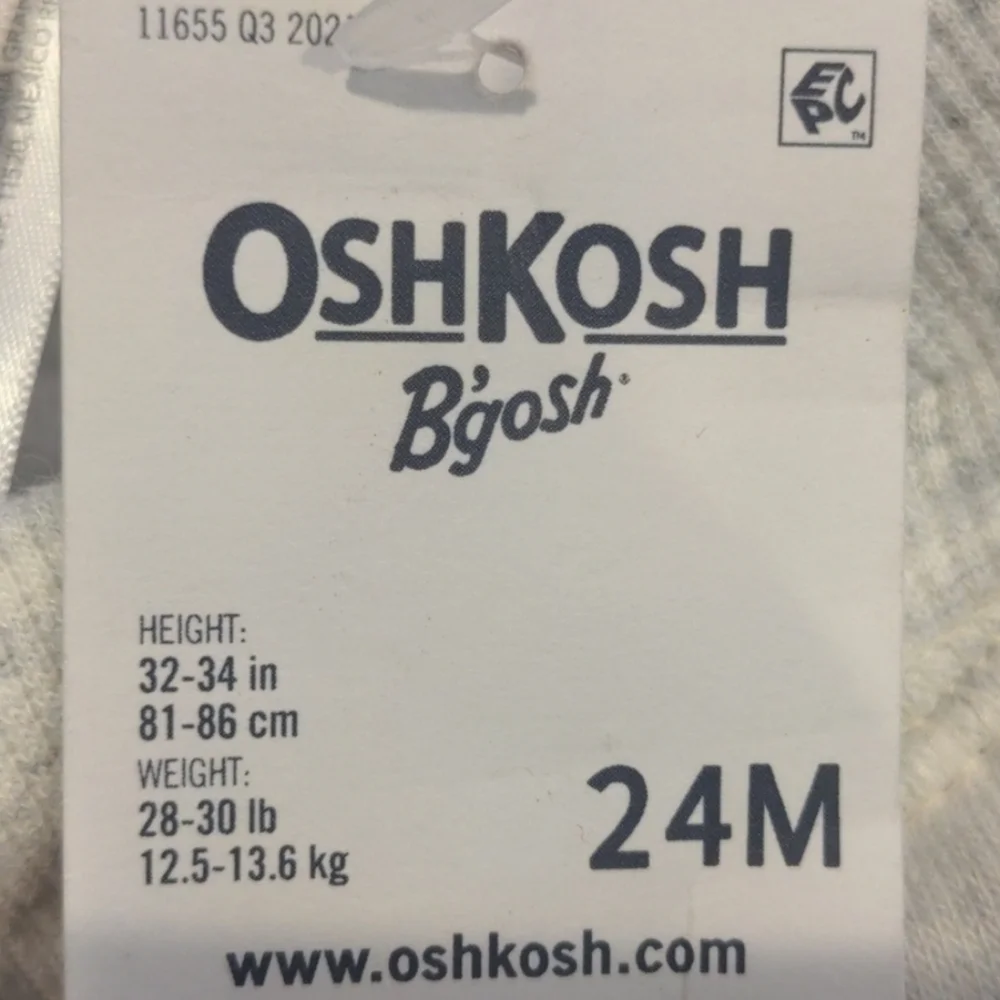 OshKosh B'Gosh Heather Gray Silver Star Print Joggers with Pockets 24 Months